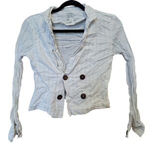 White Button-Up Cardigan